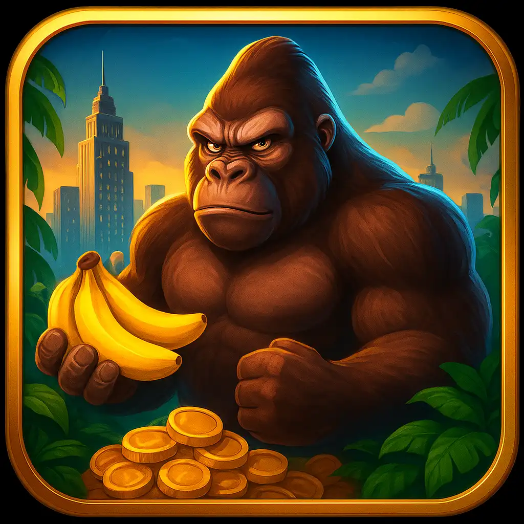 King Kong Cash Even Bigger Bananas 4 slot game artwork at FoxyFlush